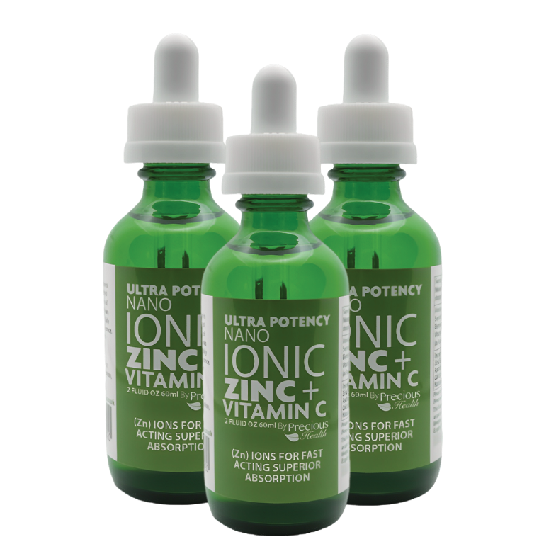Ultra Potent Nano Ionic Liquid Zinc + Vitamin C, 3 x 60ml